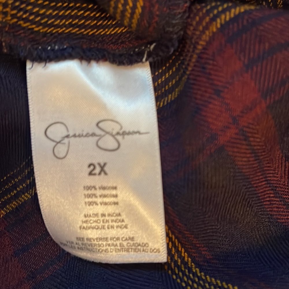 EUC Very cute Jessica Simpson lightweight Flannel Shirt - Picture 5 of 6
